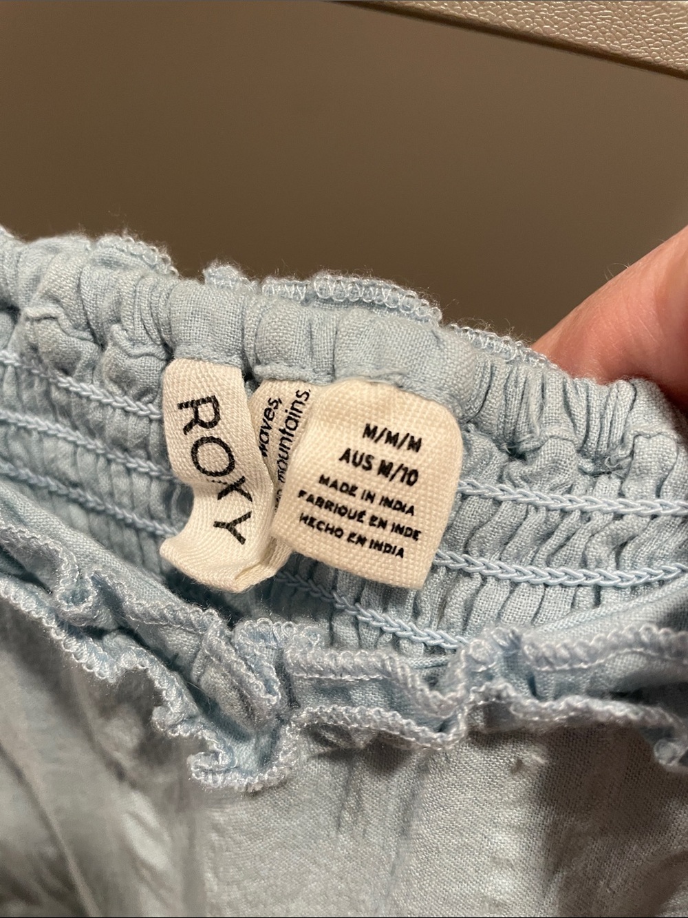 Roxy Light Blue Smocked Strap Sundress - Picture 4 of 6